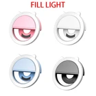 1 шт. мини кольцевой светильник для селфи светодиодная вспышка для телефона светильник для объектива USB зажим заполняющая лампа подсветка для селфи светсветильник