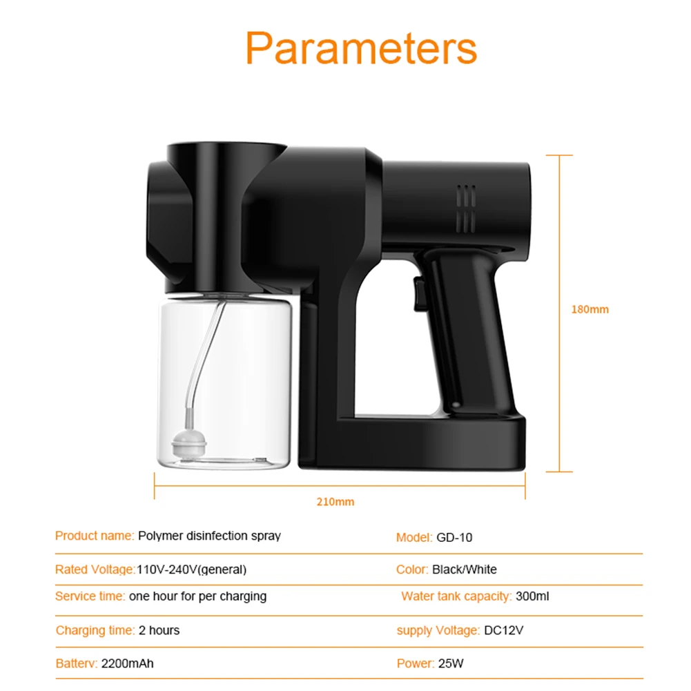 

Portable Intelligent Alcohol Disinfector Sprayer Sterilizer Soap Dispenser Home Handheld Nano Automatic Disinfection Sprayer