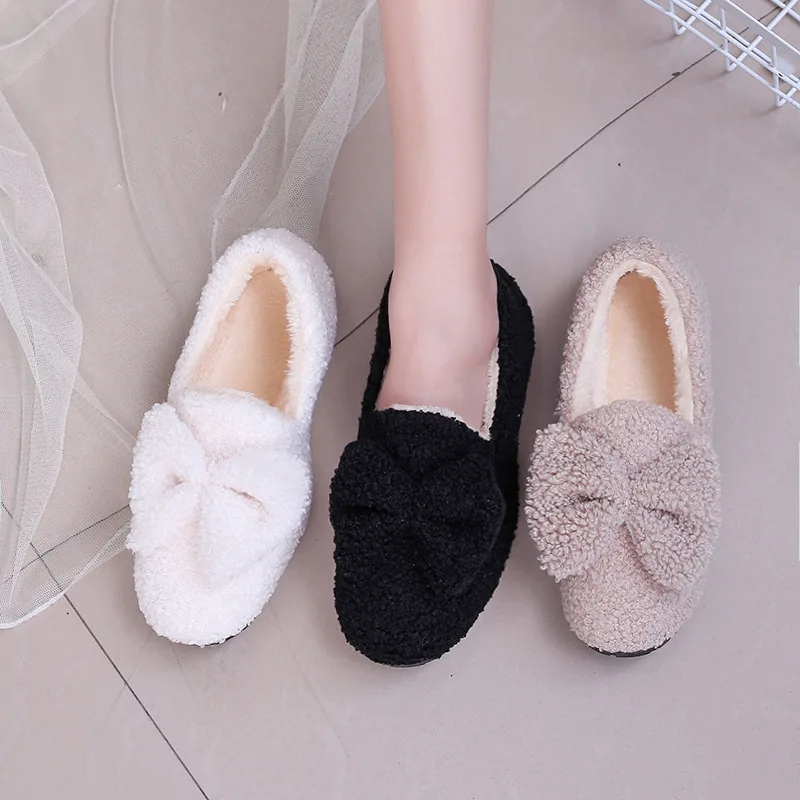 

2020 Women Shoes Fashion Casual Ladies Walking Flats Winter Shoes Lightweight Comfortable Flock Warm Casual Cotton Shoe Footwear