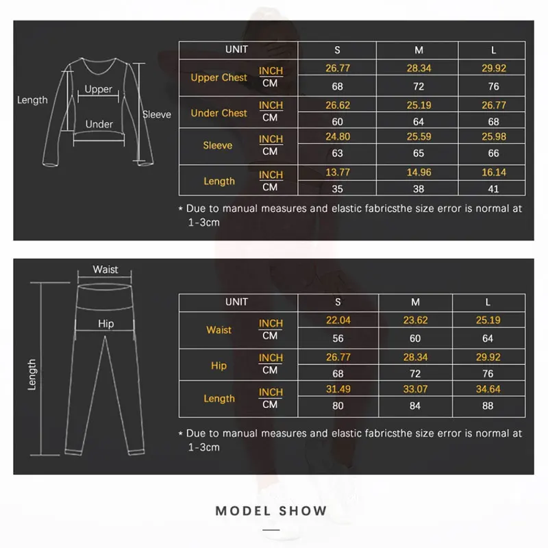 

Workout Sets for Women Cropped Top Gym Sets Seamless Fitness Clothing Push Up Leggings Sports Wear 2 Piece High Waist Suits