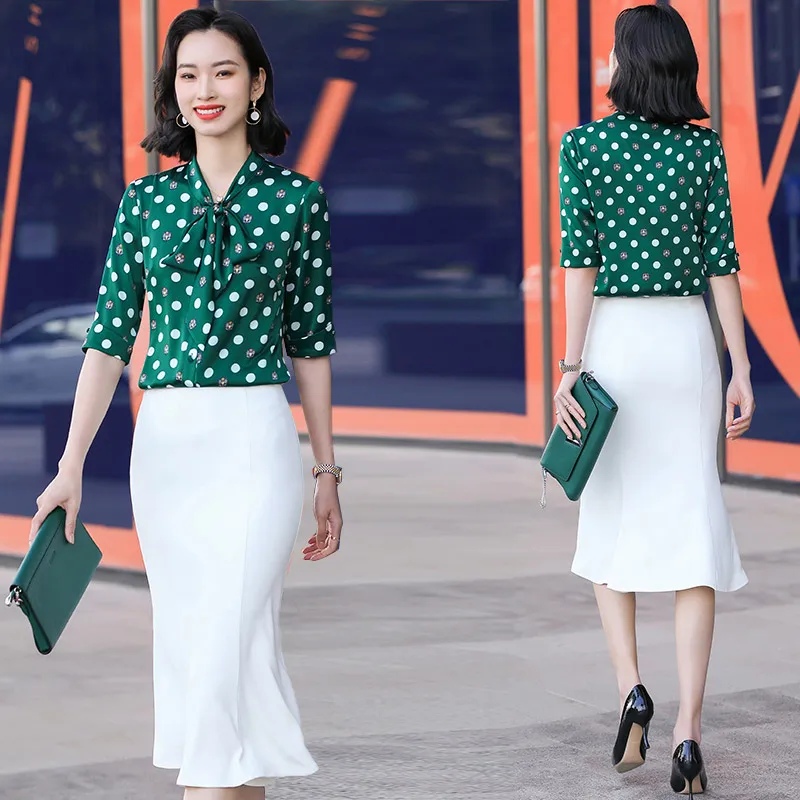 

Женская рубашка для взрослых, как у слегка зрелой женщины, наряд на весну/лето, 2021, новый стиль, модная деловая одежда, темперамент