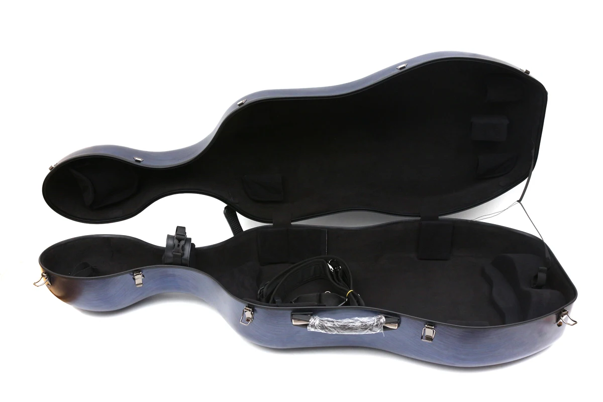 3/4 Виолончель чехол из углеродного волокна синяя Защитная переносная
