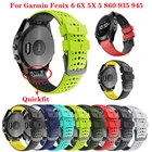 Ремешок Quickfit для наручных часов, силиконовый браслет для Garmin Fenix 6 6X Fenix 5 5X 3 3 HR 945, 26 22 мм, разные цвета