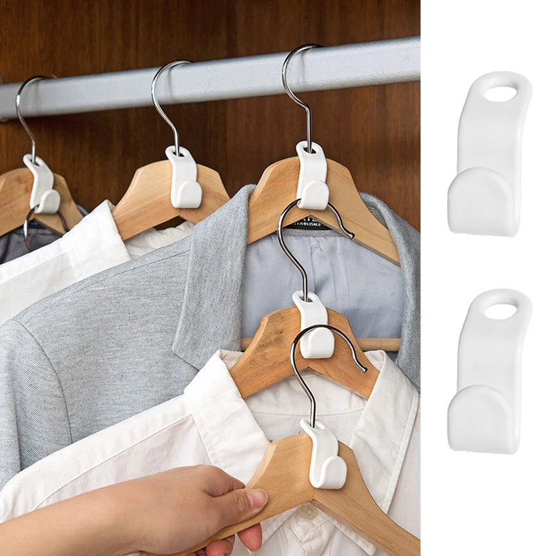 

Multi-function Wardrobe Space-saving Stack Hanger Hook Coat Hook Plastic Closet Stack Hanger Rack Bedroom Storage Organizer