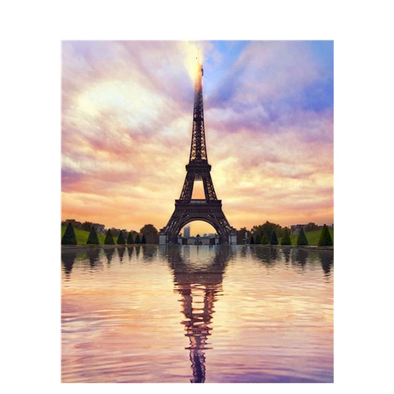 

PhotoCustom Paint By Numbers Kits Landscape Frameless DIY 60x75cm Oil Painting By Numbers For Adult On Canvas Home Decor