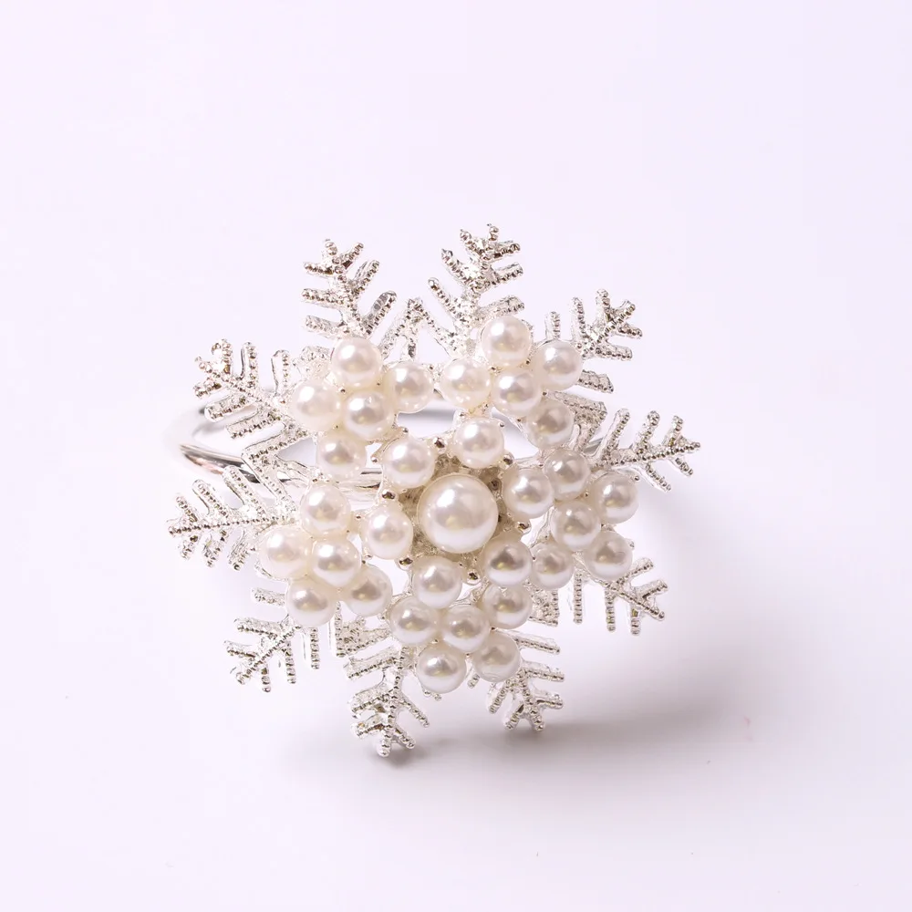 4/шт Рождественская серия посуда для отеля украшение снежинка салфетка застежка