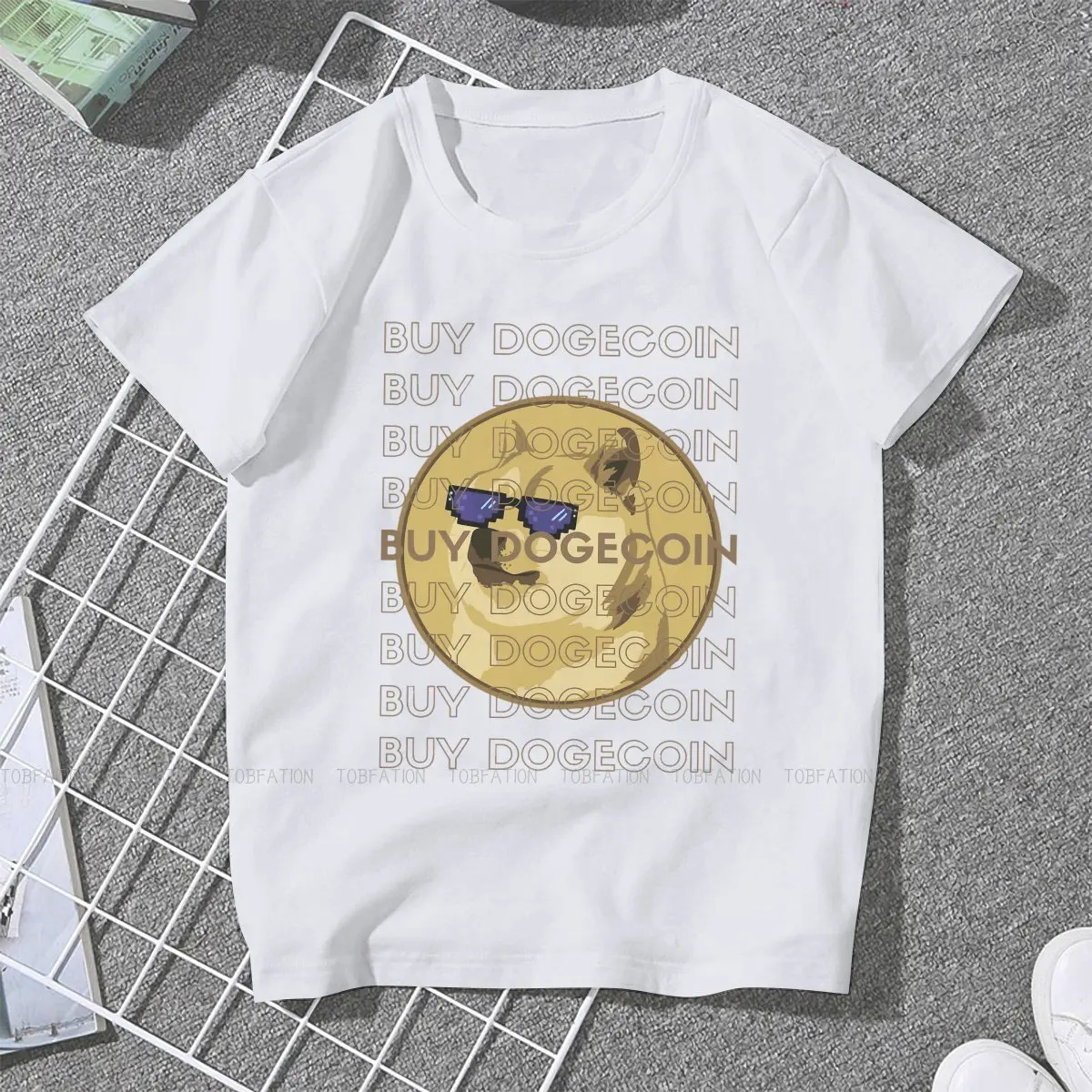 Купить повседневную футболку Dogecoin DOGE криптовалюты блокировка блоков уличная
