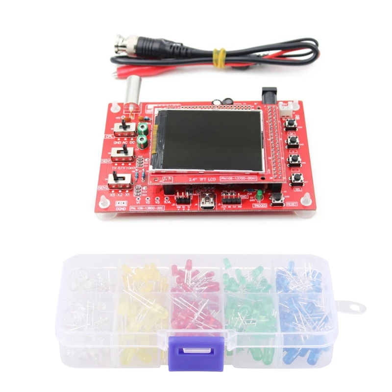 

Светодиодный светильник излучающий диод разных цветов, 3 мм, 5 мм, 300 шт., 1 комплект, полностью собрансветодиодный светодиод DSO138, 2,4 дюйма, TFT, ц...