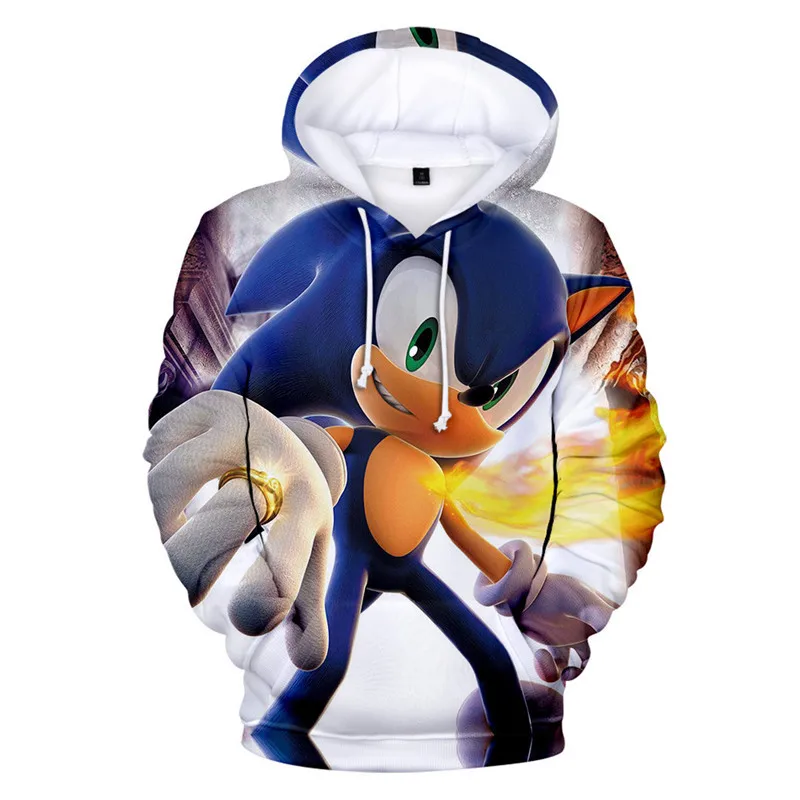 picture color Sonic 3D Модный пуловер худи Повседневный свитер с длинными рукавами одежда для мальчиков и девочек с объемным рисунком тонкое пальто с героями мультфильмов для родителей и детей - Цвет: picture color