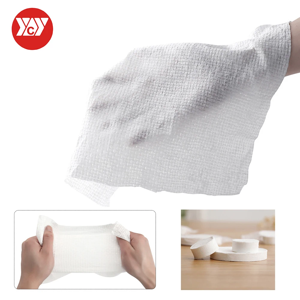 100 шт./пакет белый сжатого Полотенца s монета Кемпинг барбекю Рыбалка Фитнес для