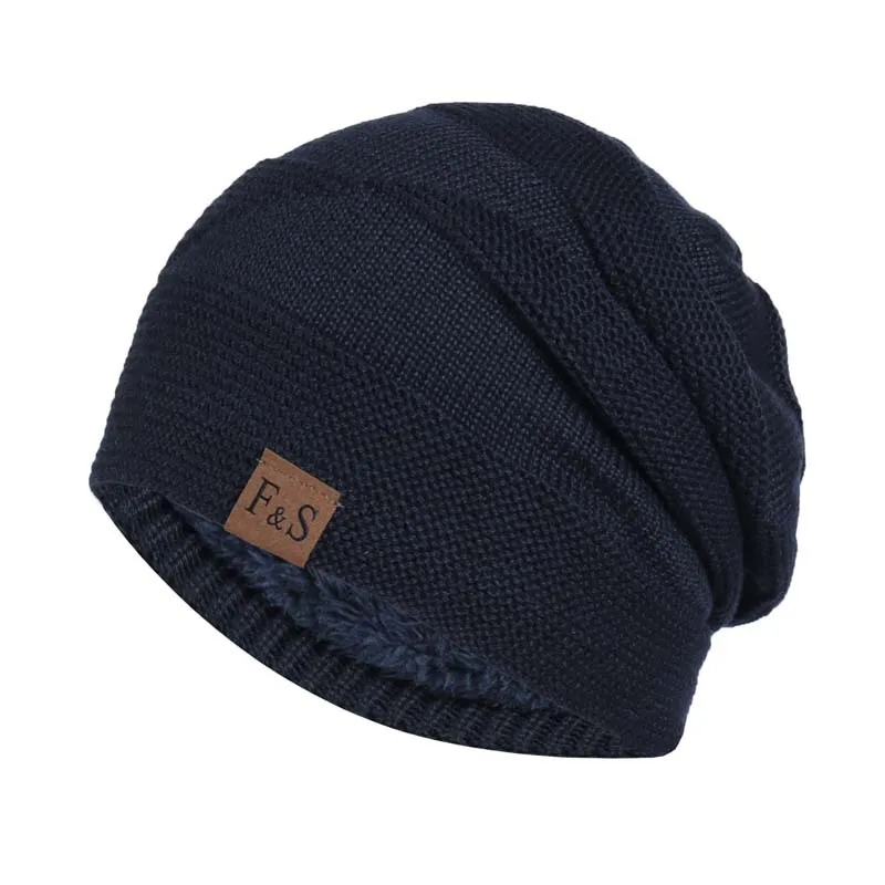 

Новинка 2021, зимняя вязаная шапка для мужчин и женщин, мужская шапка-большая длинная шапка-шапка с напуском, теплая и мягкая шапка для слайка ...