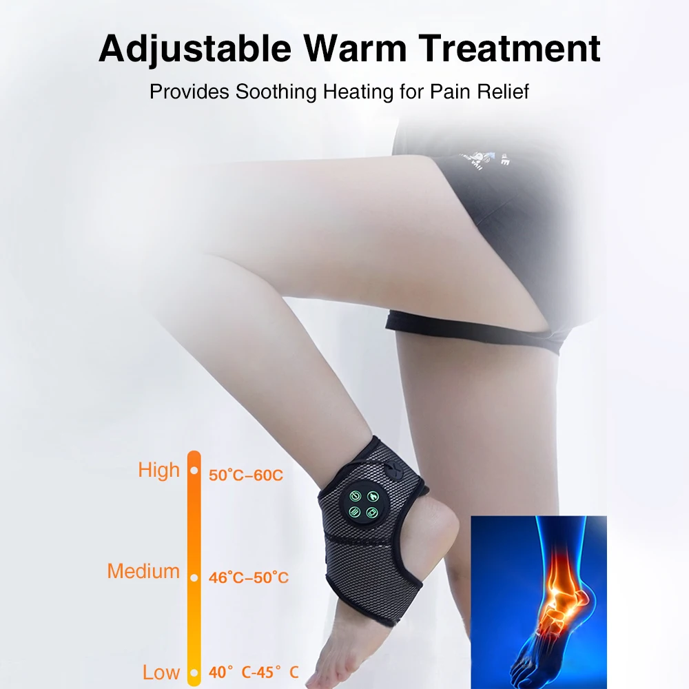 Murah Smart Pergelangan Kaki Penjepit Kaki Kompresi Pijat Relaksasi Perawatan Listrik Pergelangan Kaki Pemanasan Brace Dan Pereda Nyeri Kaki Getaran