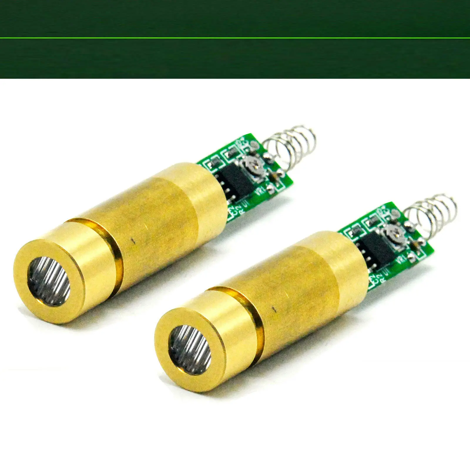 

2pcs 532nm 5mW-10mW Green Laser Diode Module Line Beam w / 3V-3.7V Driver