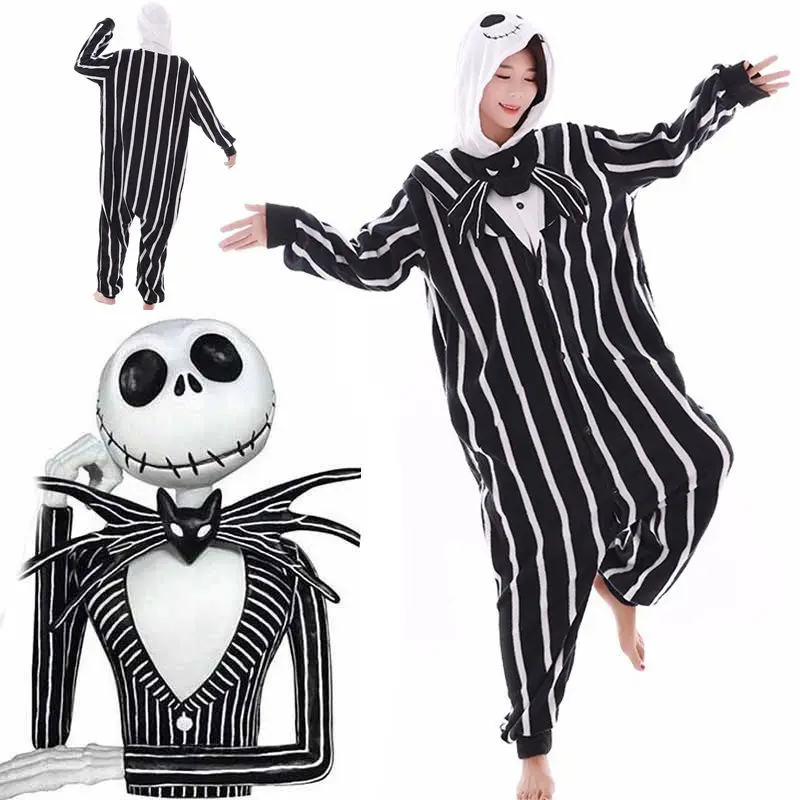 Пижама кигуруми Кошмар перед Рождеством Джек Скеллингтона костюм для косплея