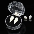 1 пара Resinous Зубы вампира, маскарадный костюм Дракулы на Хэллоуин, искусственные зубы, клыки монстра оборотенка, зомби, косплей, костюм, реквизит