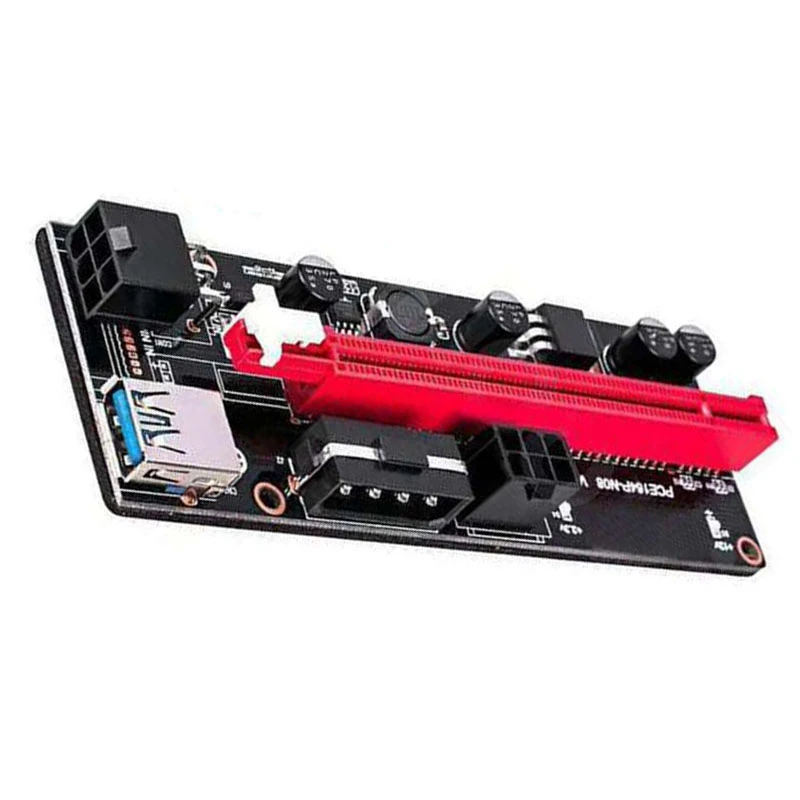 

HOT-VER009S PCI-E Riser 6 PIN Powered PCIE Extension Cable GPU Riser GPU Extension Cable PCIEX1 to PCIE X16 Extender (6 PCS)