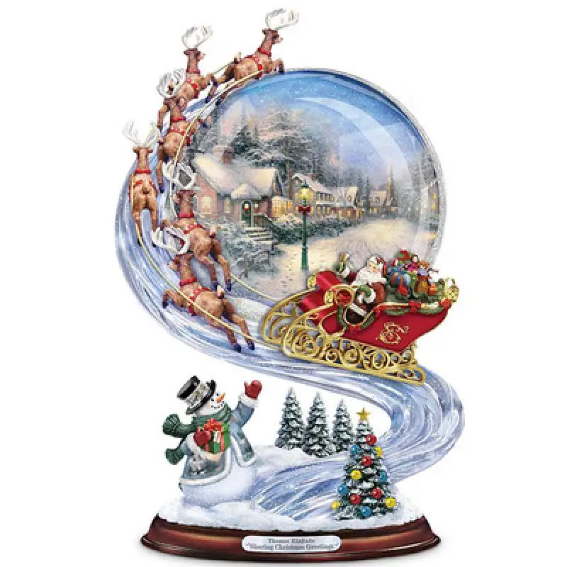 20x30cm Christmas Tree Rotating Sculpture Train Decorations Paste Window Stickers Winter Home Decor | Дом и сад