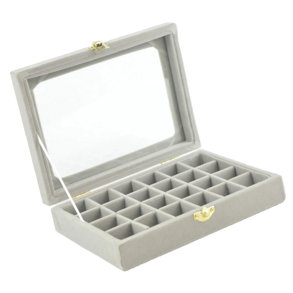 

Jewelry Display Case, Elegantly covered with velvet, sleek and stylish look