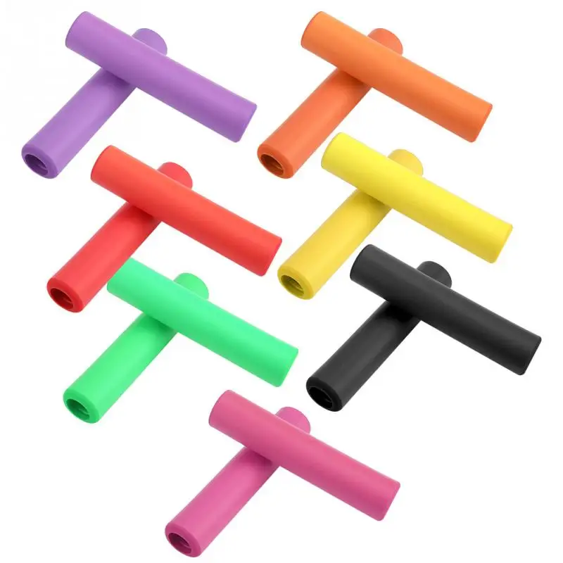 

13,5 см силиконовые ручки на руль для велосипеда, анти-занос, защита от удара, рукоятка для велосипеда с концевыми вилками, рукоятка для велосипеда, фиксированная шестерня, детали для велосипеда
