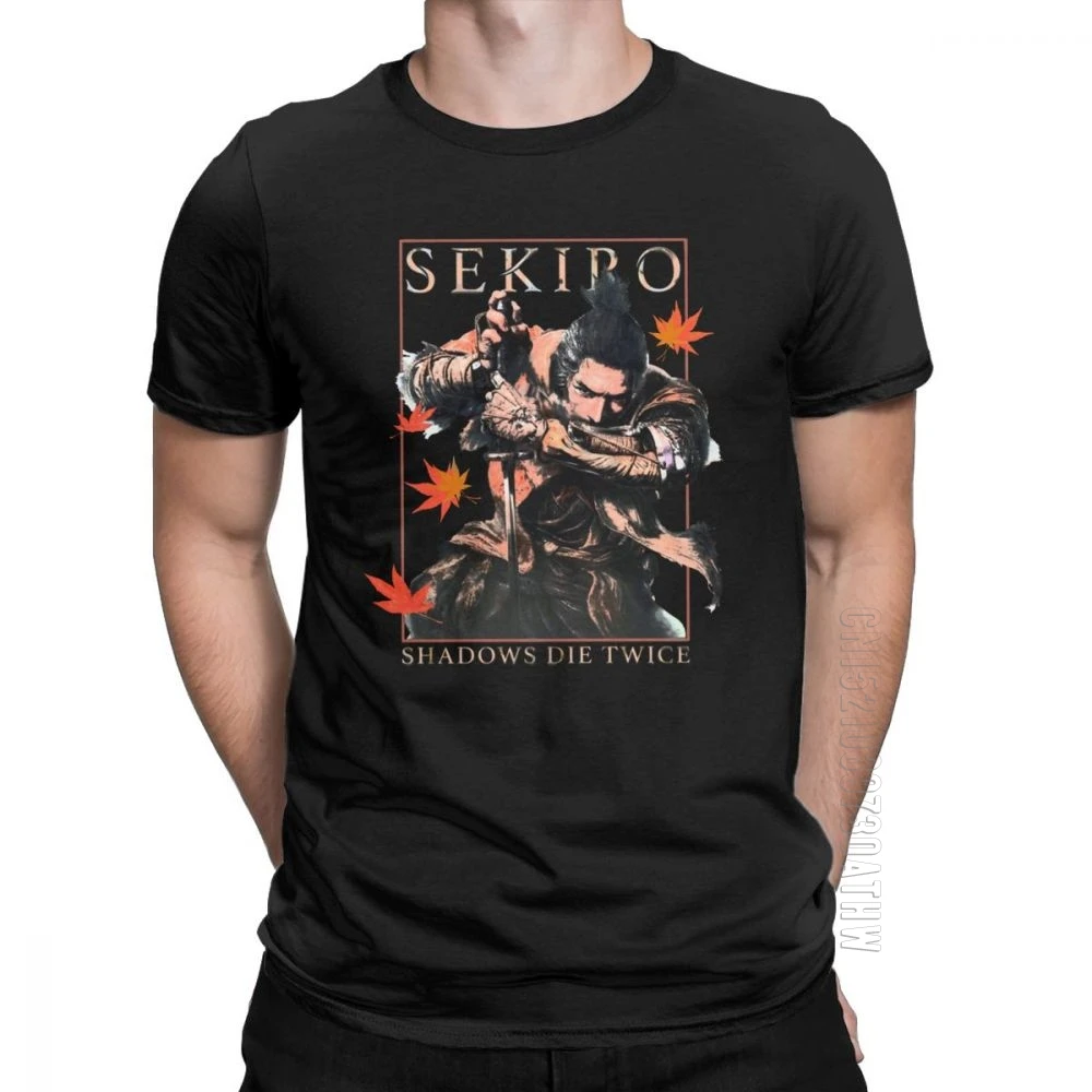 Men's Samurai Shinobi Sekiro Shadows Die Twice T Shirt Souls Game Japanese 100% Cotton Short Sleeve Tees New Arrival T-Shirt