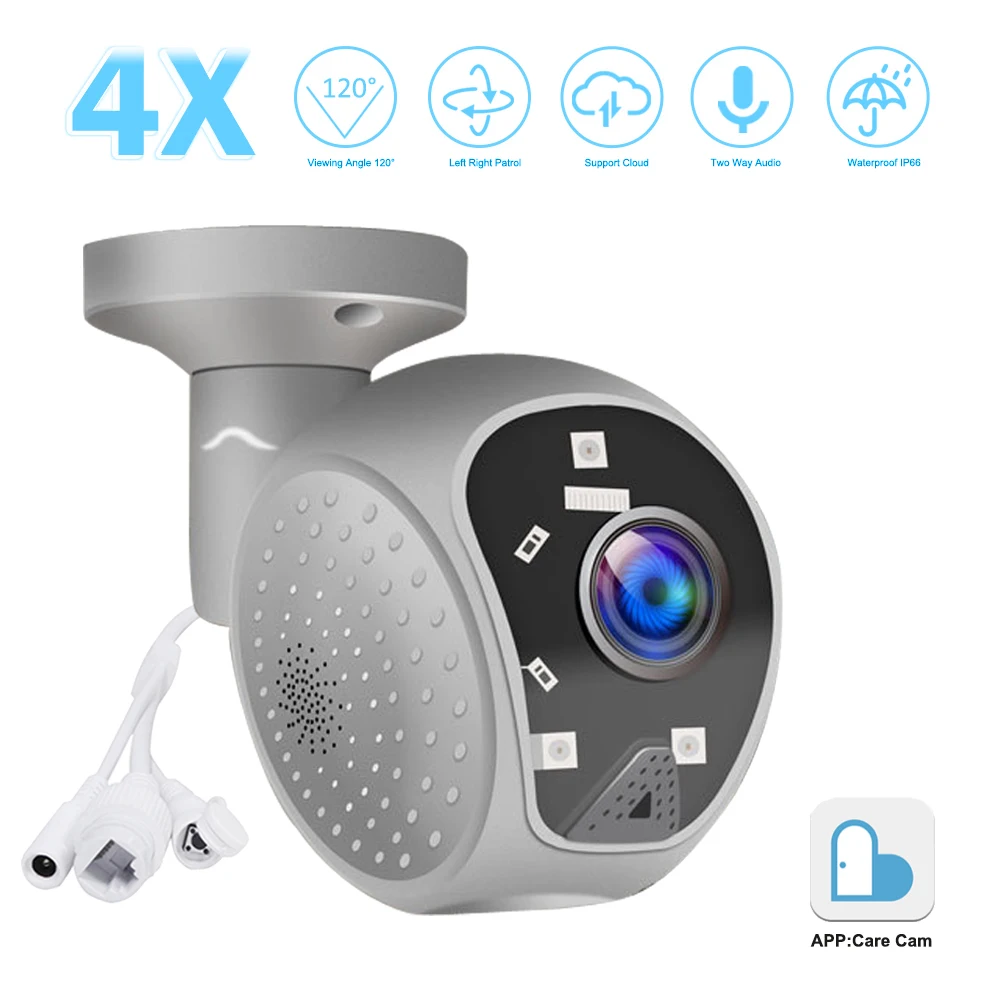 REDEAGLE HD 1080P IP Camera Wireless WiFi Outdoor Security 4X Digital Zoom Motion Detection Sound and Light Alarm Siren | Безопасность и