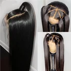 Угольно-черный Цвет прически Silky Straight, Синтетические волосы на кружеве синтетический парик средней коэффициент высокой Температура волокна парики для чернокожих Для женщин с детскими волосами