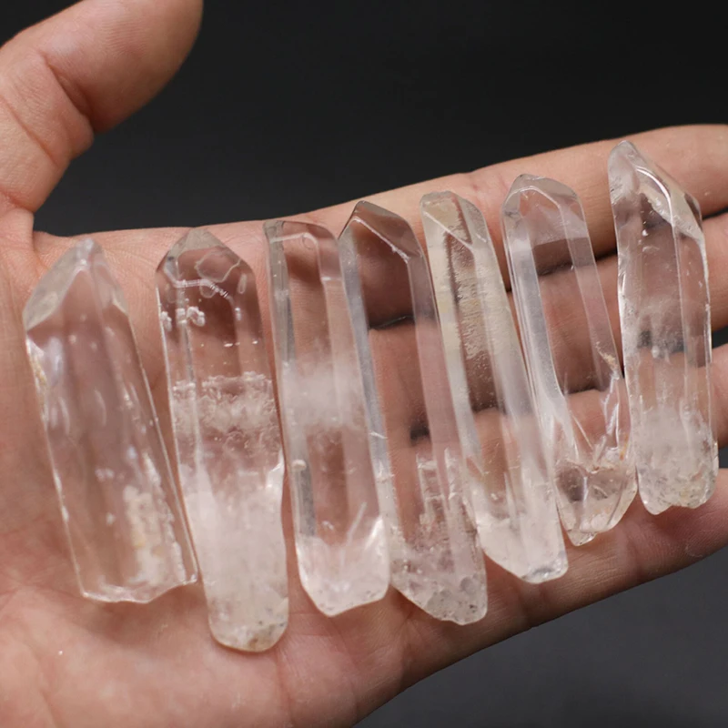 

High Quality Clear Crystal Stone Quartz White Quartz Crystal Column Point Healing Home Decoration 1pack
