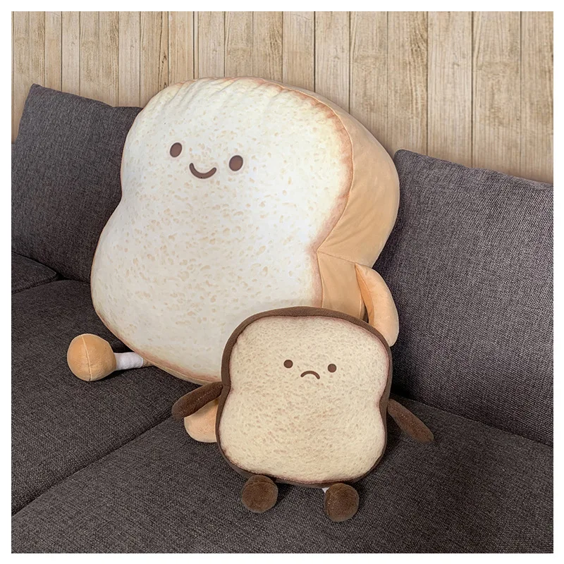 

NEW Cute Happy/Sad toast Plush Toy Plush Pillow Gift With Sleeping Baby Stuffed Sofa Back Cushion Children Baby Birthday Present