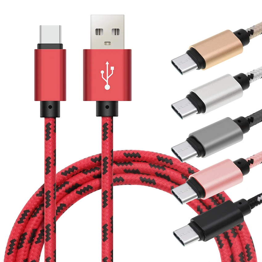 

500pcs/Lot 1M USB Type C Cable Type-C Cable for Samsung Gaxaly S9 S8 Plus Huawei Xiaomi mi6 mi5 oneplus 5 USB-C Charger Cables
