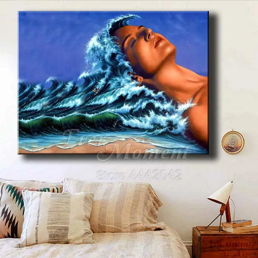 Алмазная мозаика с изображением Морской Женщины 5D алмазная вышивка своими