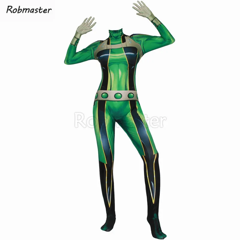 Boku no Hero academic Froppy Tsuyu Asui костюм для косплея спандекс зентай женщин и девочек боди