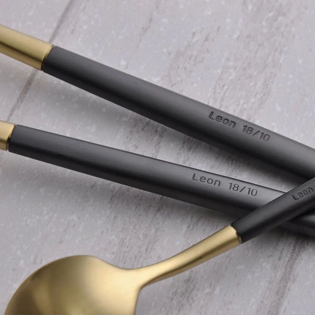 2017 Нержавеющая сталь столовая посуда набор роскошный столовый из вилок Ножи