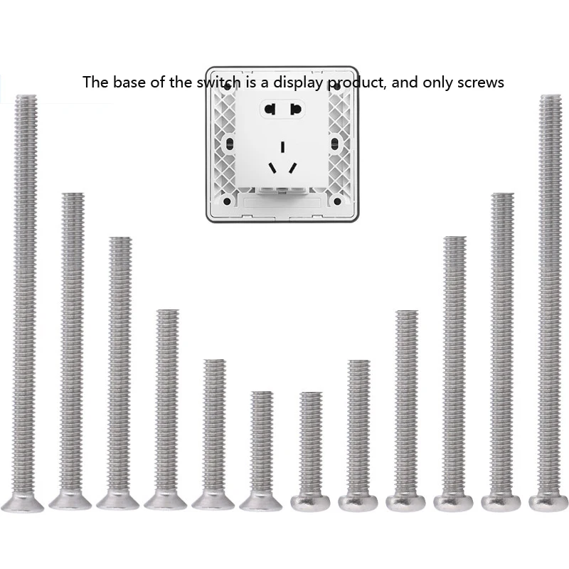 machine screws long phillips M4*30/40/50/60/70/80/90/100mm socket button screw round head 304 stainless steel cross recessed