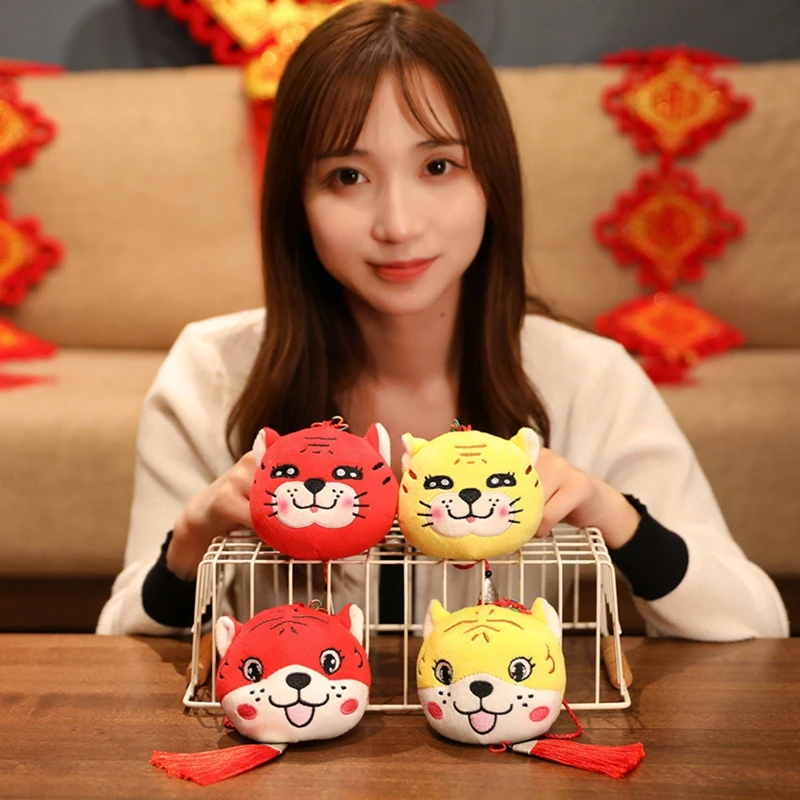 

2022 Year Of The Tiger Mascot Plush Toy Doll Chinese New Year Zodiac Plush Tiger Toys Pendant Company Event Gift New