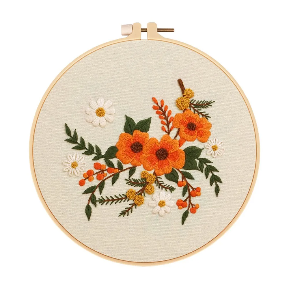 

1*Embroidery SetChinese Style Embroidery Circle Embroidered Cloth,Embroidery Thread,Embroidery Needle,Plastic Embroidery