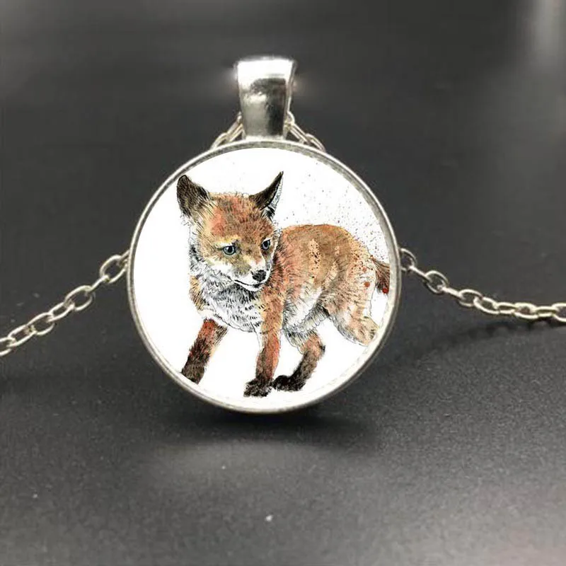 Осень 2020 лиса кулон воротник эффектное женское металлическое ожерелье платье