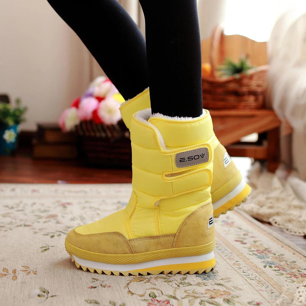 Зимние ботинки для пар хлопковые Нескользящие Водонепроницаемые зимние женские