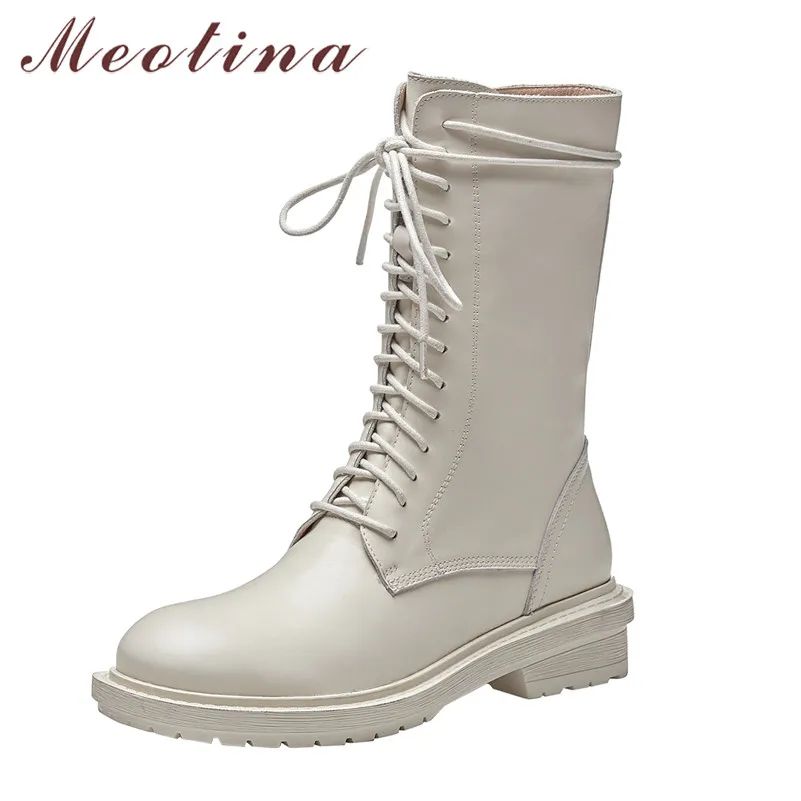 Botte mi mollet cuir Clearance