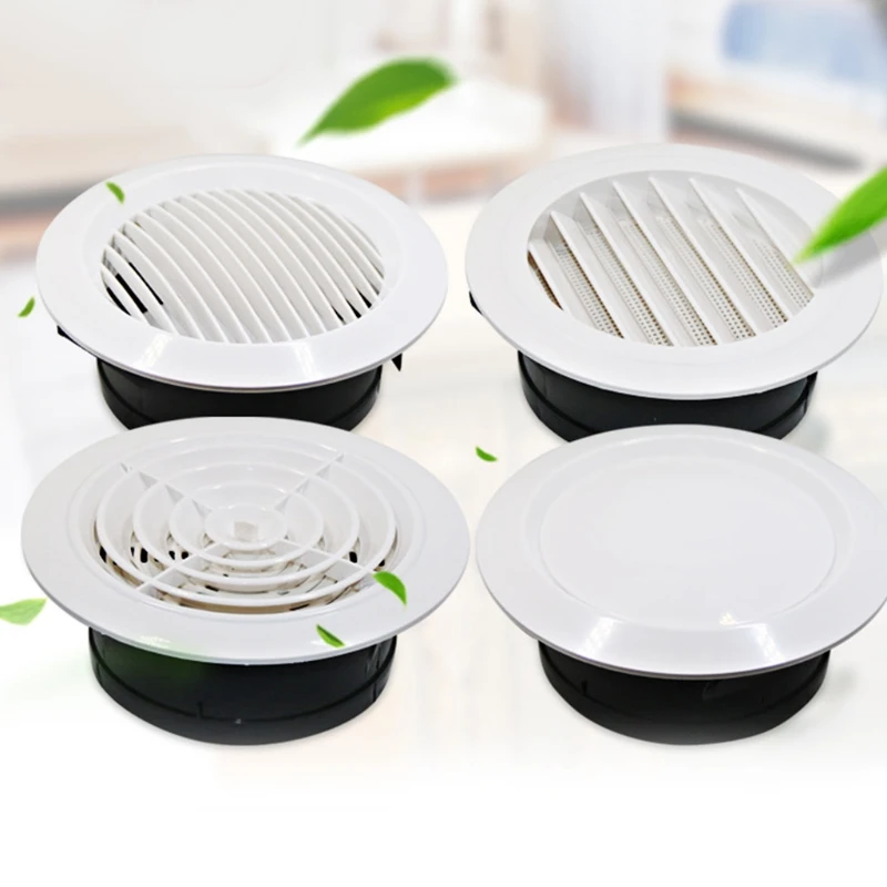 

Air Vent Grill Cover Home Wall Ceiling Diffuser Exhaust Easy Air Flow Round Ventilation Ducting Hose Covers 3/5 Inches