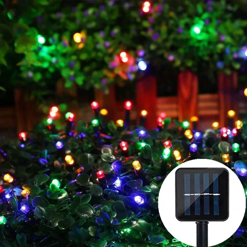 

200 Christmas Garland Led Fairy Light Outdoor Solar Powered String Lights 8 Mode 7m/12m/22m Garden Wedding Decoration Waterproof