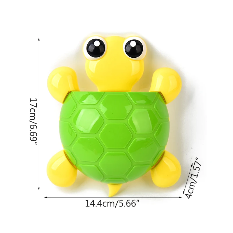 

Toothbrush Holder Cute Cartoon Turtle Shape Strong Suction Cup Toothbrush Holder Three Suction Cup Toothbrush Toothpaste Holder