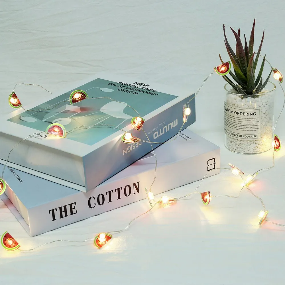 20 светодиодов Арбузные огни простая и прекрасная гирлянда атмосферная лампа