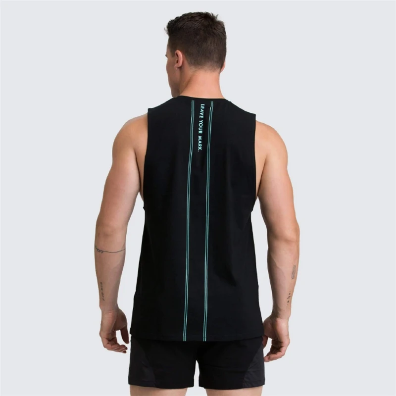 Майка мужская для бодибилдинга хлопок рубашка без рукавов трико тренировок