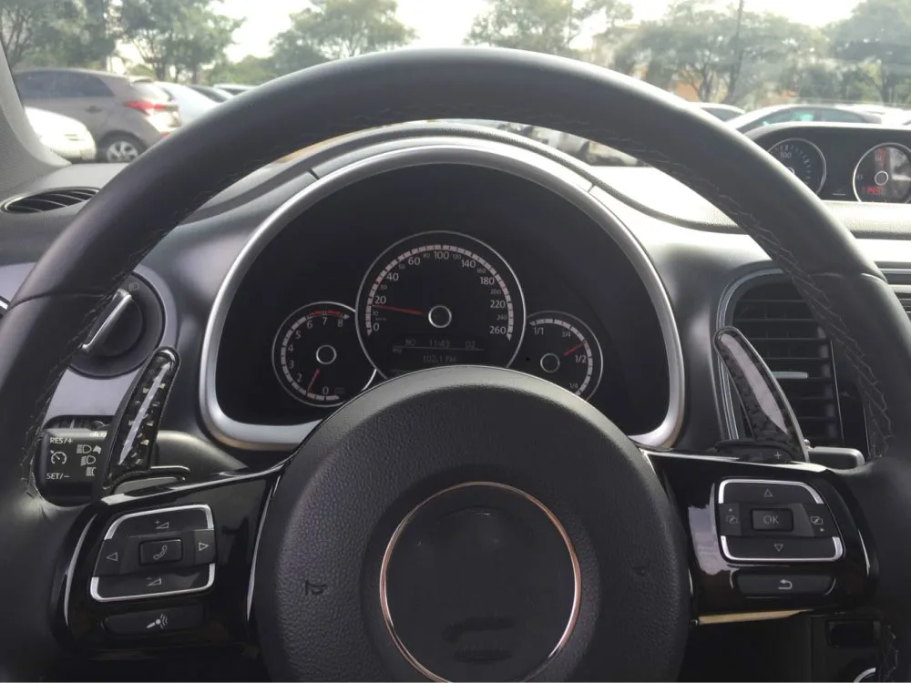 1 пара углеродное рулевое колесо шифт циферблат весло расширение для Golf Jetta GTI MK6 R