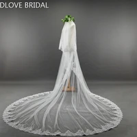 long bridal wedding veil two layer cathedral veils with comb wedding hair accessory