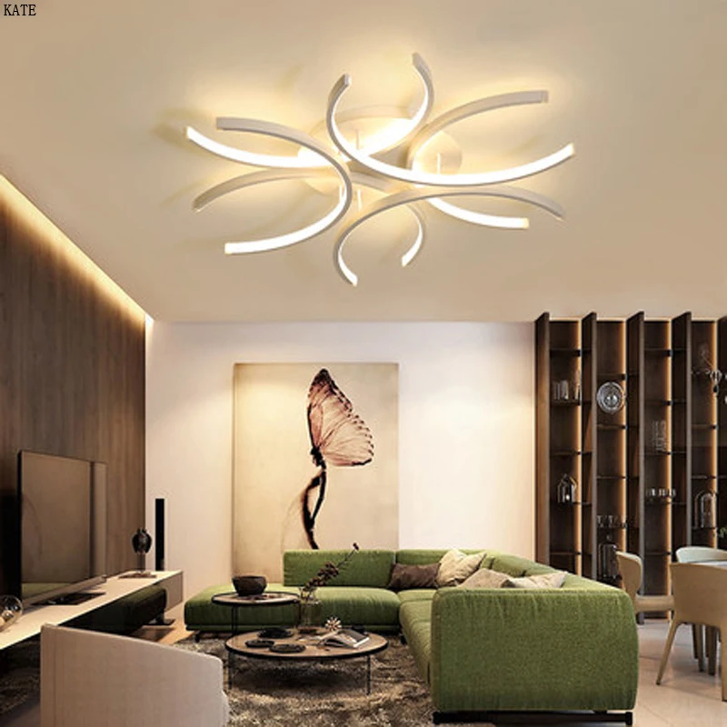 

Modern LED ceiling lamp living room dining room bedroom glossy LED chandelier ceiling lamp creative personality lamps