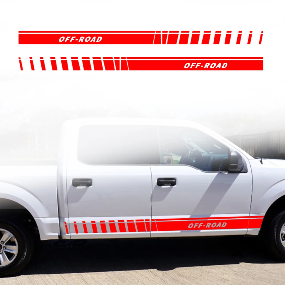 Пикап грузовик автомобиль боковые полосы юбки графические наклейки для Toyota Hilux
