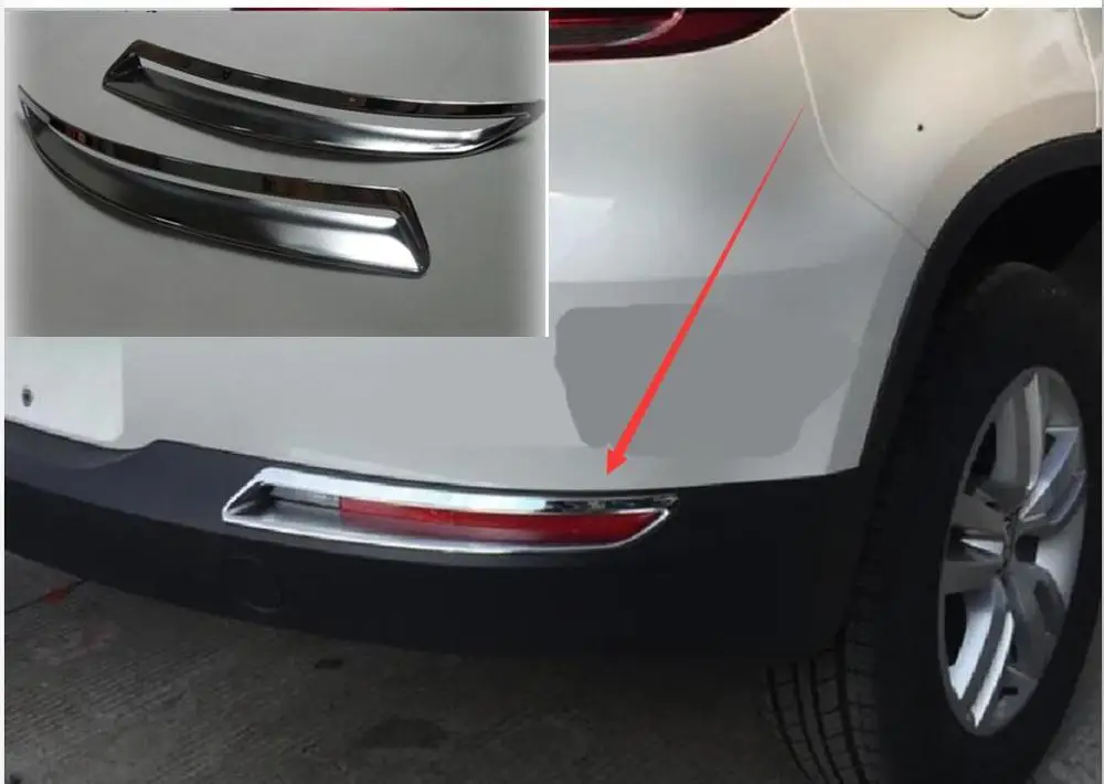 2 шт. ABS хром задний противотуманный светильник рамка Задний фонарь крышка для