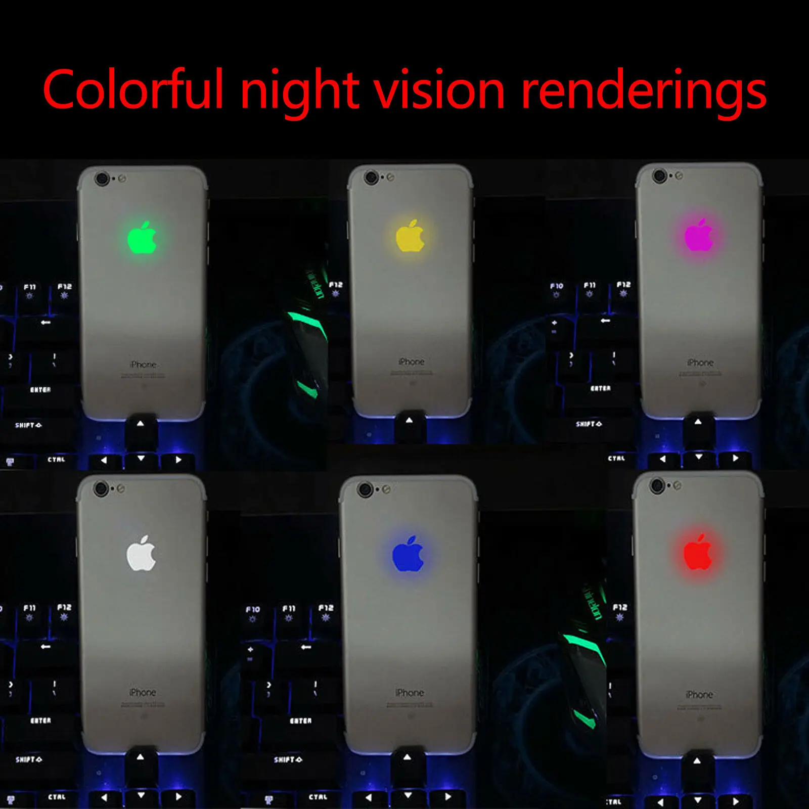 

Touchable Led Light Touch Glowing Logo For Apple Iphone 6 6Plus 6S 7 7 Plus Glowing LED logo led mod With Tools