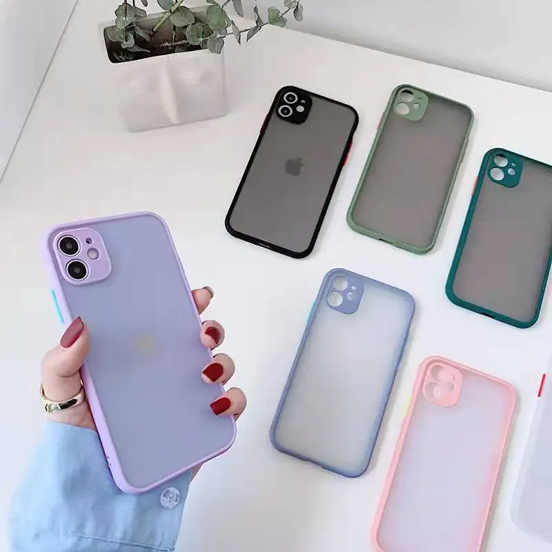 Camera Protection Cartoons Phone Cases For iPhone 14 14Pro 14Plus 13Promax 13 12 11 Matte Translucent Shockproof Back Cover